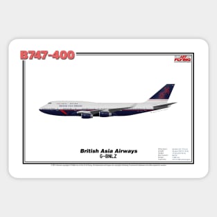 Boeing B747-400 - British Asia Airways (Art Print) Sticker